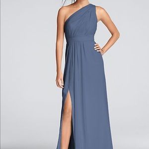 Steele blue bridesmaid dress